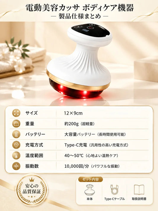 YURUMI｜温熱×3D突起で心地よくほぐす電動美容かっさ