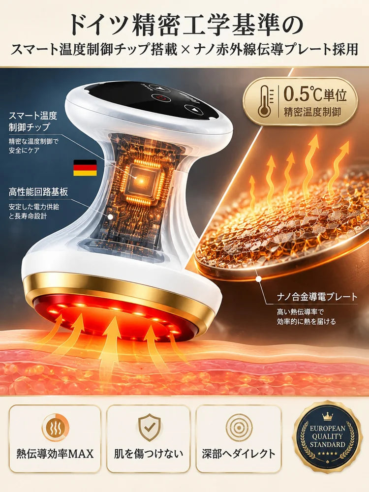YURUMI｜温熱×3D突起で心地よくほぐす電動美容かっさ